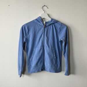 Crewcuts Gender Neutral Light Blue  Cotton Full zip Light Weight Full Zip